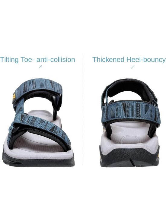 Men\'s Light Blue Arch Support Open Toe Beach Comfortable Hiking Sandals Shoes main image 6